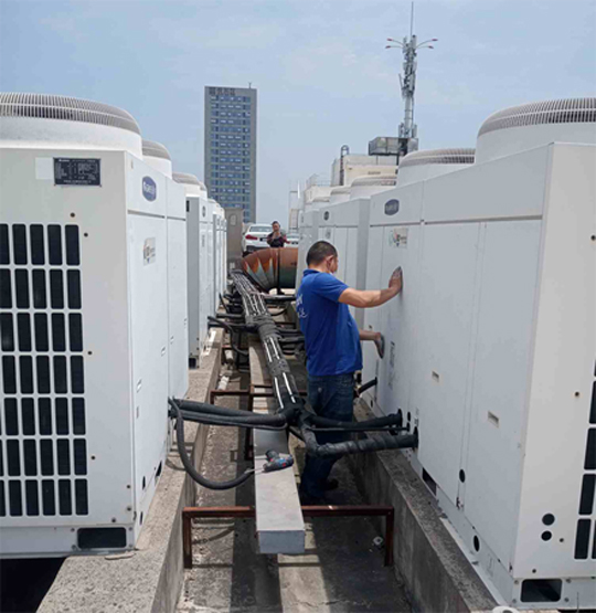 良庆中央空调制热和不制冷系统维修方法